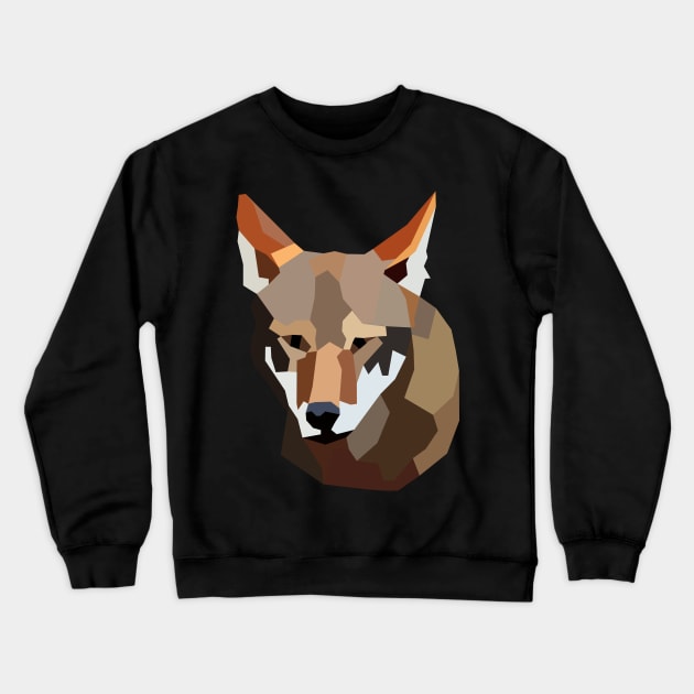 Red Wolf Portrait Crewneck Sweatshirt by nonbeenarydesigns